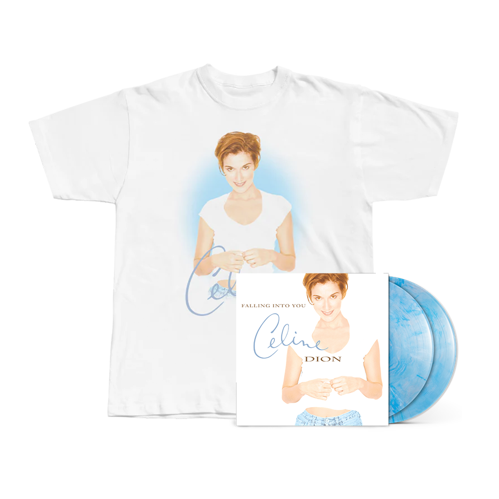 Falling Into You T-Shirt + Falling Into You Glacier Blue 2LP Bundle