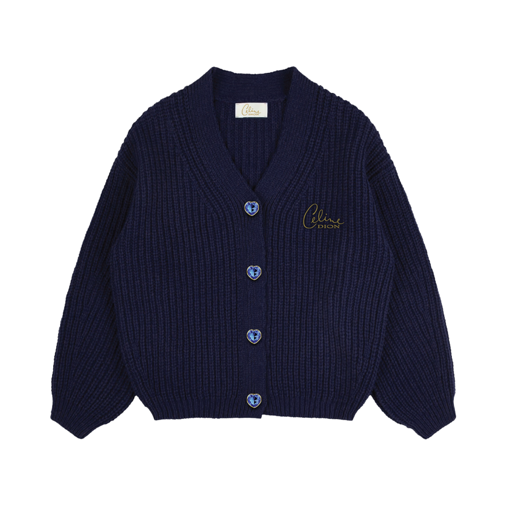Celine Dion - Blue Diamond Knit Cardigan