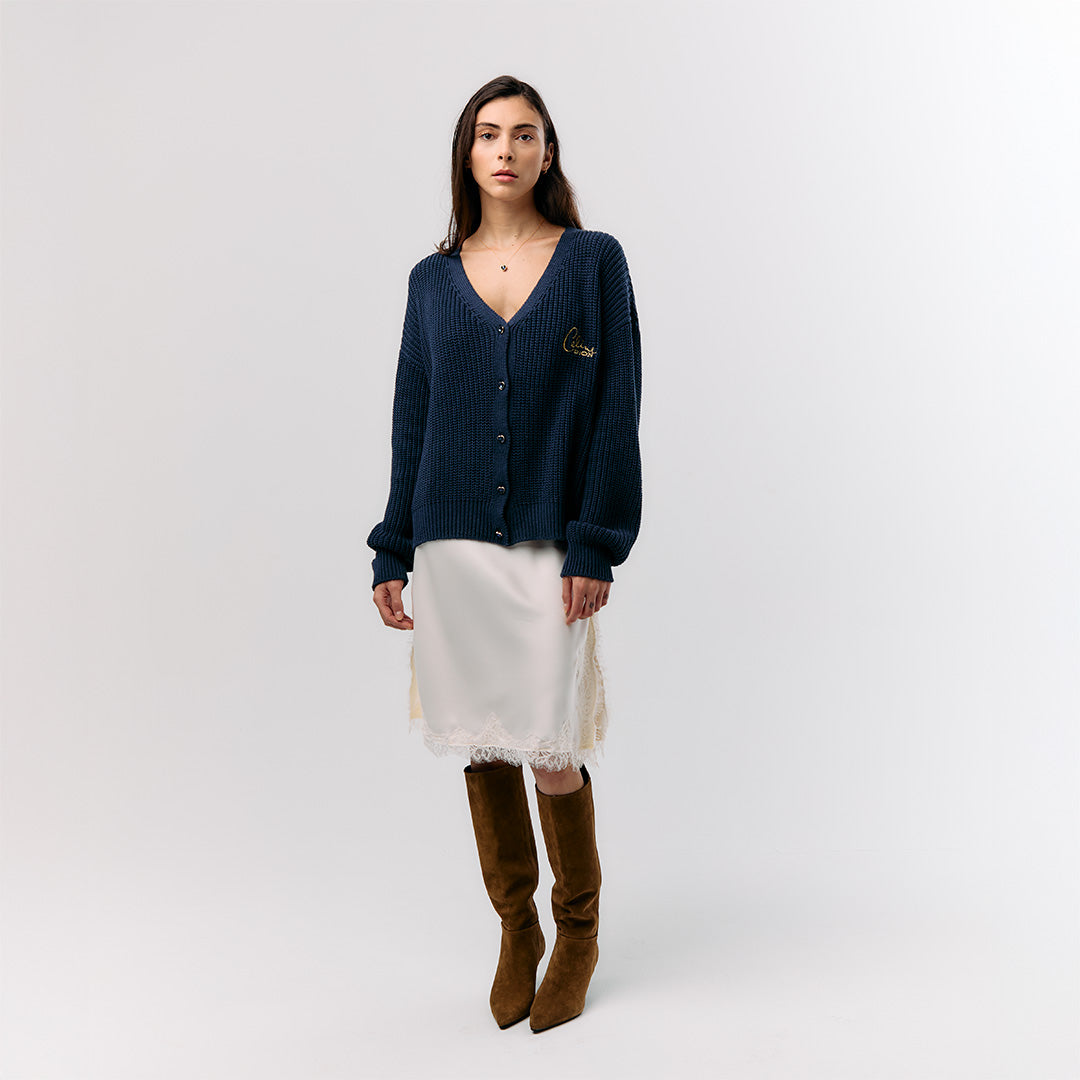 Celine Dion - Blue Diamond Knit Cardigan