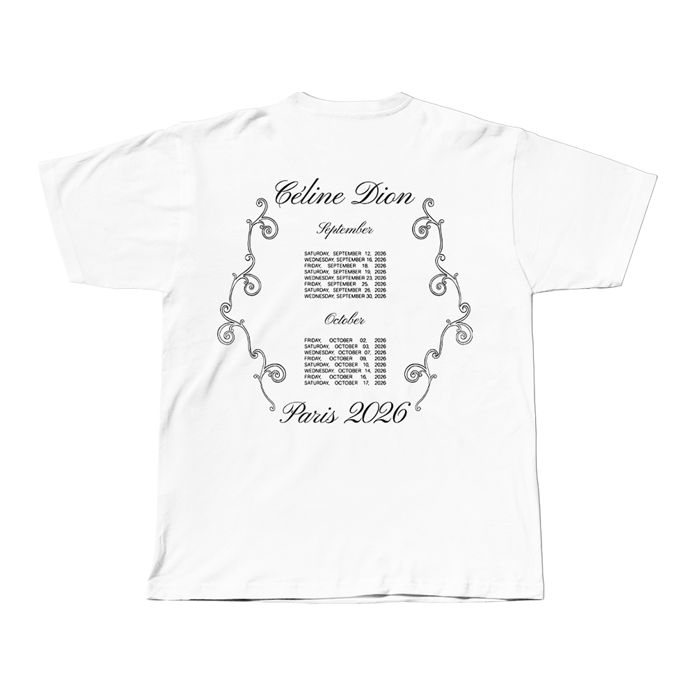 Celine Dion - Celine Dion Paris 2026 White T-Shirt